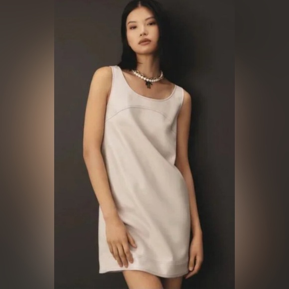 Pilcro by Anthropologie Shift Faux Leather Mini Dress NWT SZ 4 - Picture 2 of 11